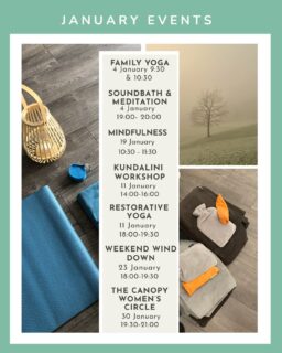 JANUARY EVENTS 

Whether you are last minute gifting or planning your new year, our January offerings…..

Family yoga is back with @wholehogyoga - two slots on Sunday 4 January. 

Samantha is back @bowersboost offering a two hour kundalini yoga workshop. 

Sunday restorative is back too on 11 January with @siangulliveryoga 

And lots more besides bookings via the workshops and events tab on our website 

If you’d like to gift any of these offerings you can purchase digital gift vouchers for a last minute purchase (https://bookwhen.com/siangulliveryoga/vouchers)