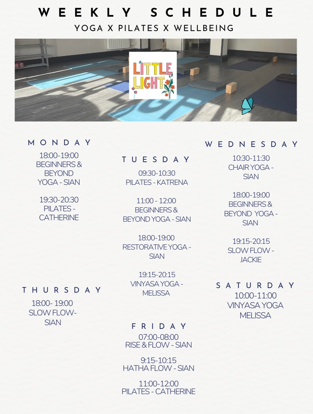 SUMMER CLASSES
We’re around on a reduced timetable for the summer. There is a more relaxed approach generally so lots of pay as you go, drop in availability.
There are some teacher holiday absences in July and August and we will let you know about these - but otherwise we’re here!
⛱️ Melissa is taking a break from Saturday, so while her Tuesday classes are paused for a fortnight, Isil is covering the Saturday classes. ✨Please book via Sian’s Bookwhen for this ✨
https://bookwhen.com/siangulliveryoga