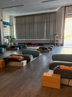 High summer & Restorative Yoga.  We can’t make it rain but we can provide a haven from the heat.